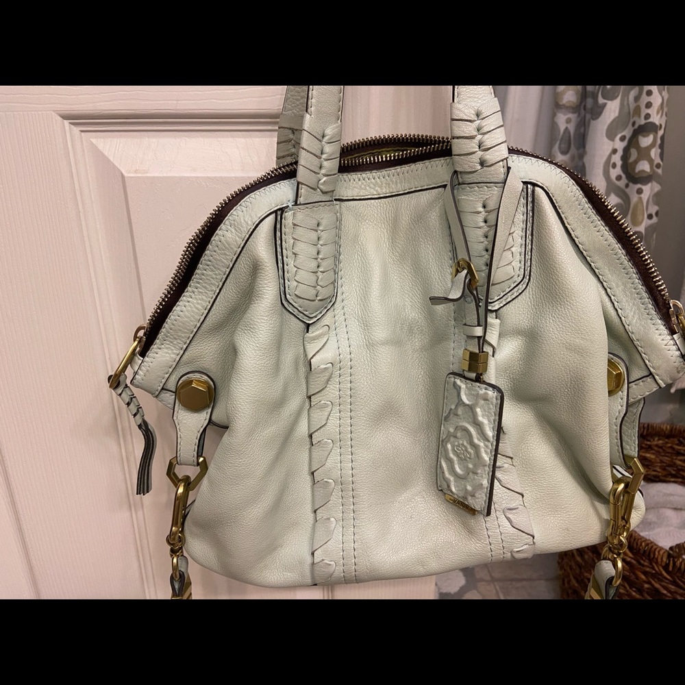 Oryany Leather Handbag sea salt color